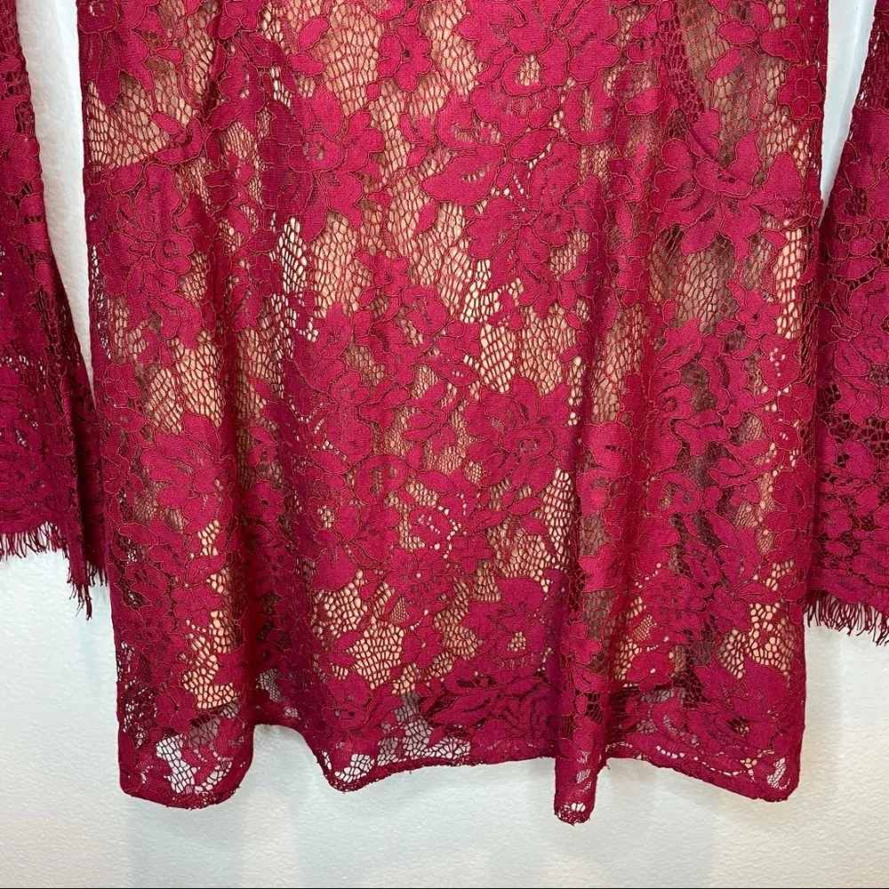 MAJORELLE Benson Mini Dress in Cranberry Red Dress - Picture 6 of 16